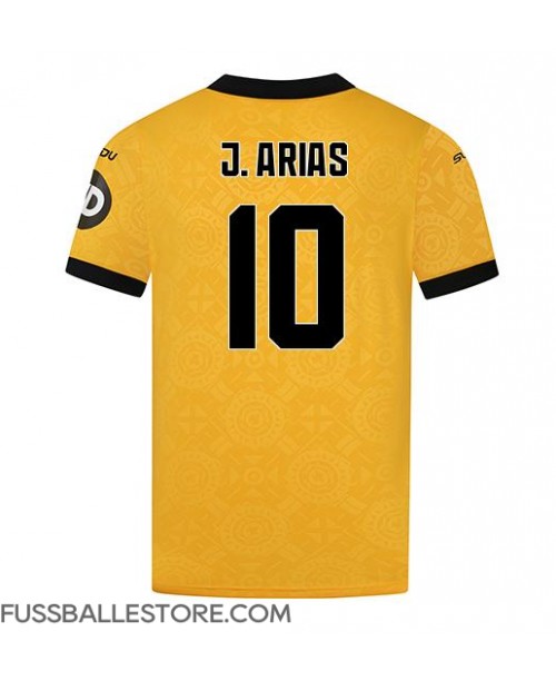 Günstige Wolves Jhon Arias #10 Heimtrikot 2025-26 Kurzarm Günstige Wolves Jhon Arias #10 Heimtrikot 2025-26 Kurzarm